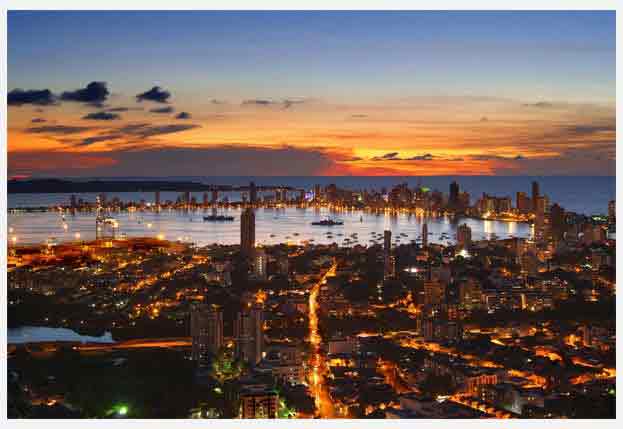 Cartagena, a historical city of Colombia.